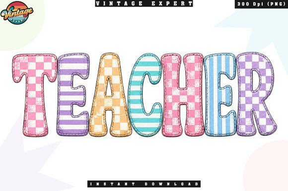 Download Retro Colorful Teacher Checkered PNG - Red Collection