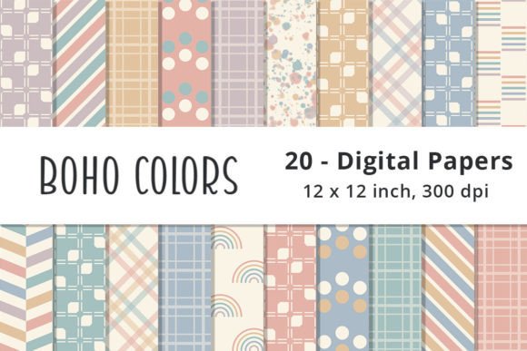 Download Pastel Boho Colored Background Patterns - Red Collection