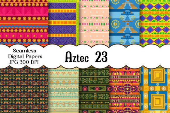 Download Aztec Digital Paper Set - Aztec digital paper Collection