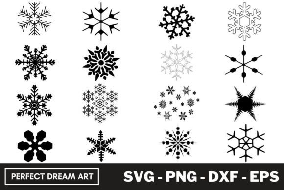 Download Snowflakes Silhouette Bundles - Snow Collection