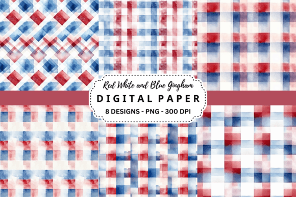 Download Red White and Blue Gingham Background - Red Collection