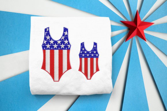Download Patriotic One Piece Swimsuit Embroidery - Premium Bundle