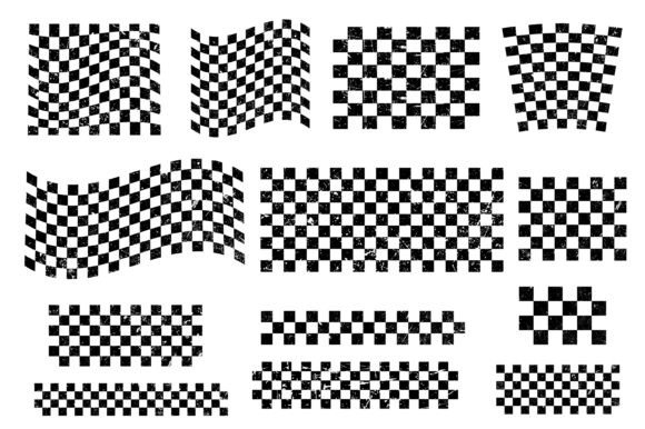 Download Grunge Checkered Racing Flag Bundle Svg - Red Collection