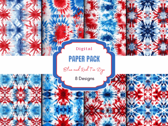 Download Blue and Red Tie Dye Pattern - Red Collection