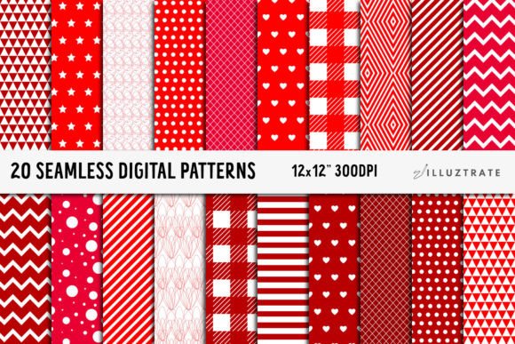 Download Red Digital Paper | Seamless Patterns - Red Collection