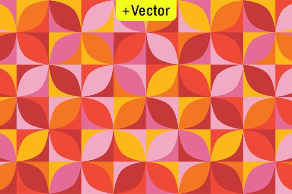 Download Retro Circles Red Orange Mosaic Pattern - Red Collection