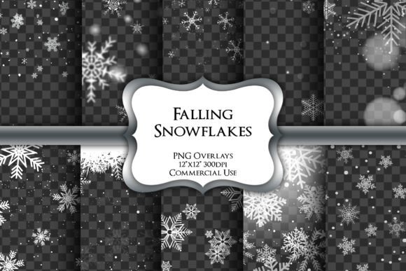 Download Falling Snowflakes Overlays PNG Graphics - Snow Collection