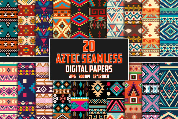 Download Aztec Digital Paper Bundle Jpg - Aztec digital paper Collection