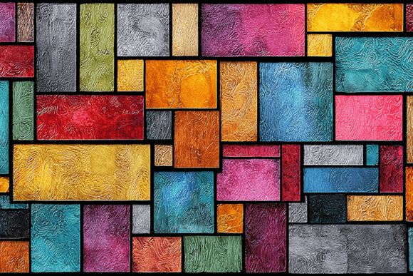 Download Textured Glass Mosaic Pattern Art - Red Collection