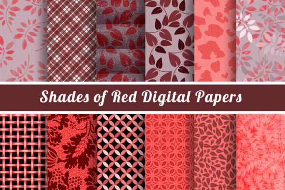 Download Shades of Red Digital Paper Set - Red Collection