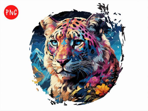 Download Snow Leopard Png, Leopard Retro Sub - Snow Collection
