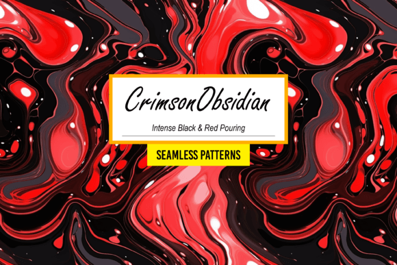 Download CrimsonObsidian: Black &amp; Red Pattern Art - Red Collection