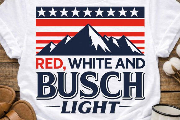 Download Red White Busch Light Patriotic USA PNG - Red Collection