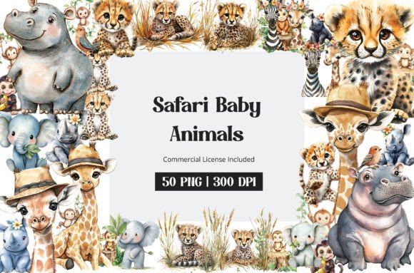 Download Safari Baby Animals Clipart - Baby animals Collection