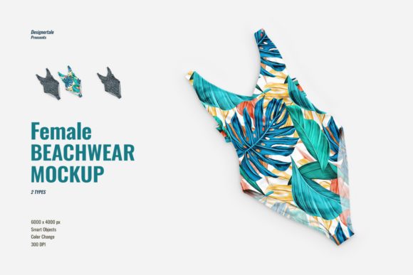 Download Top View Female Beachwear Mockup - Premium Bundle